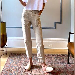 Lou & Grey Brushed Twill Snap High Waist Pants